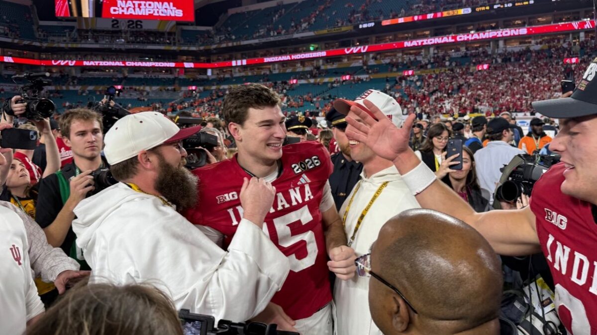 Fernando Mendoza after winning the CFP National Championship