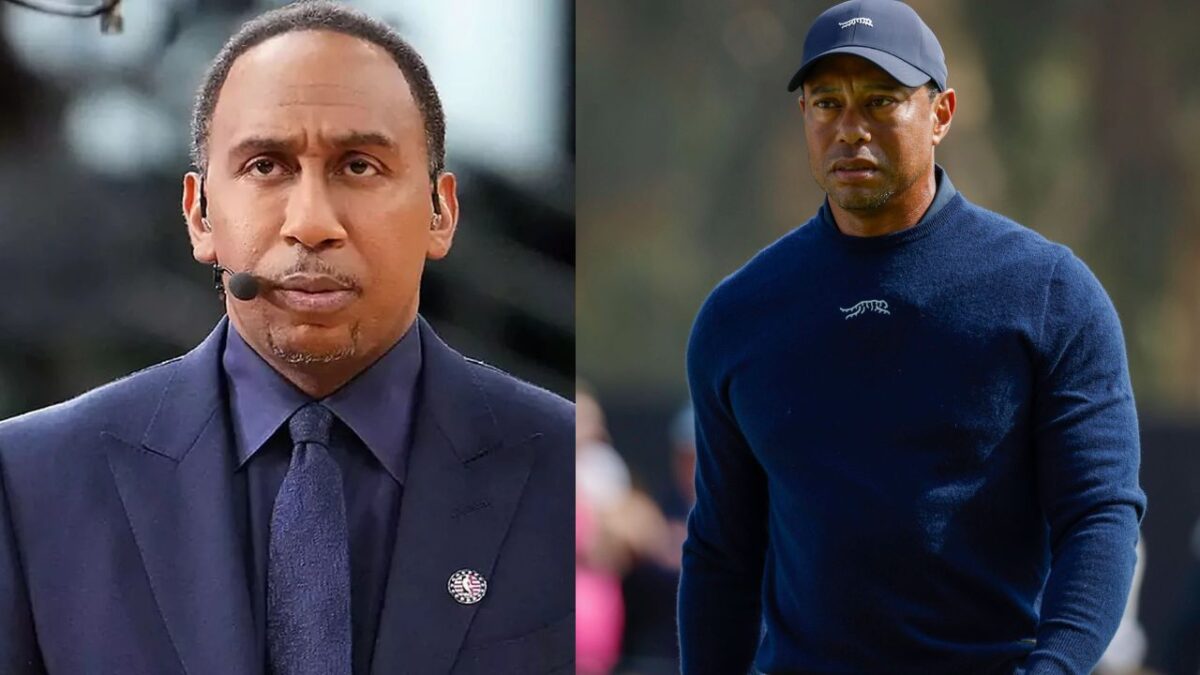 Stephen A. Smith and Tiger Woods