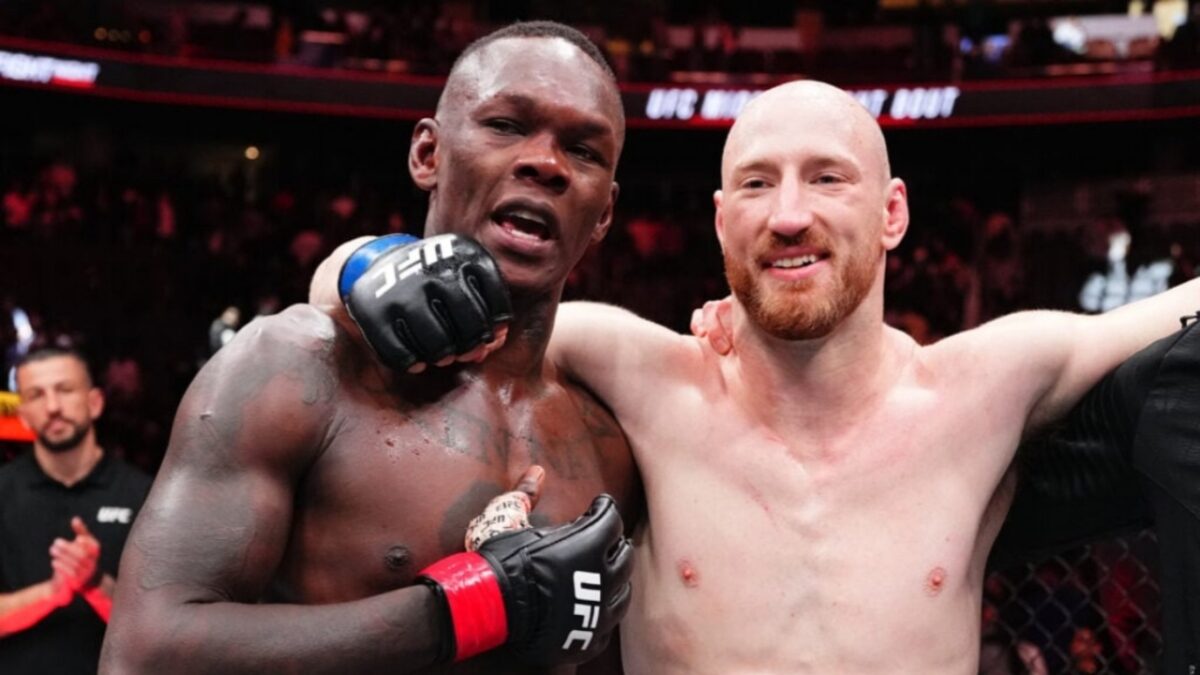 Israel Adesanya and Joe Pyfer