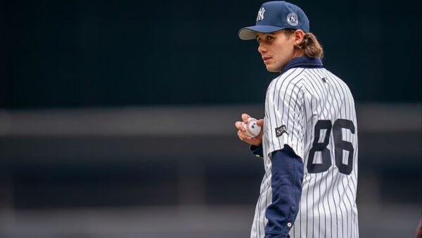 Jack Hughes Yankees First Pitch