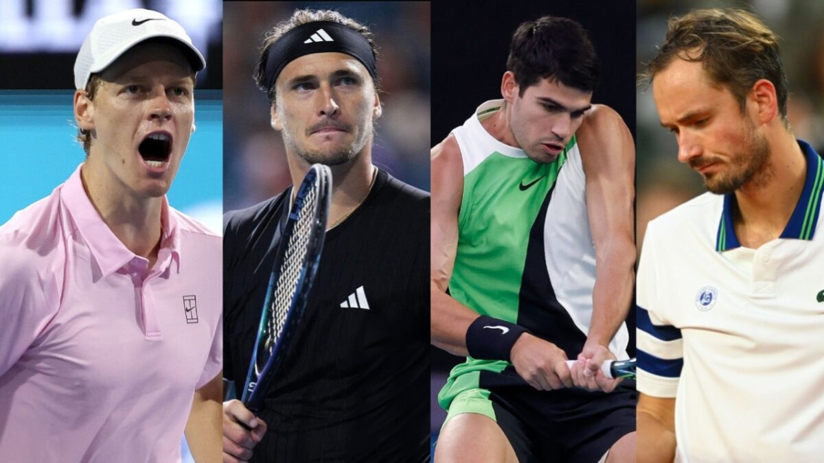 Jannik Sinner, Alexander Zverev, Carlos Alcaraz, Daniil Medvedev