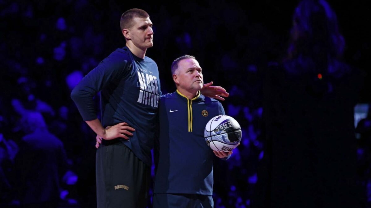 Nikola Jokic and Michael Malone