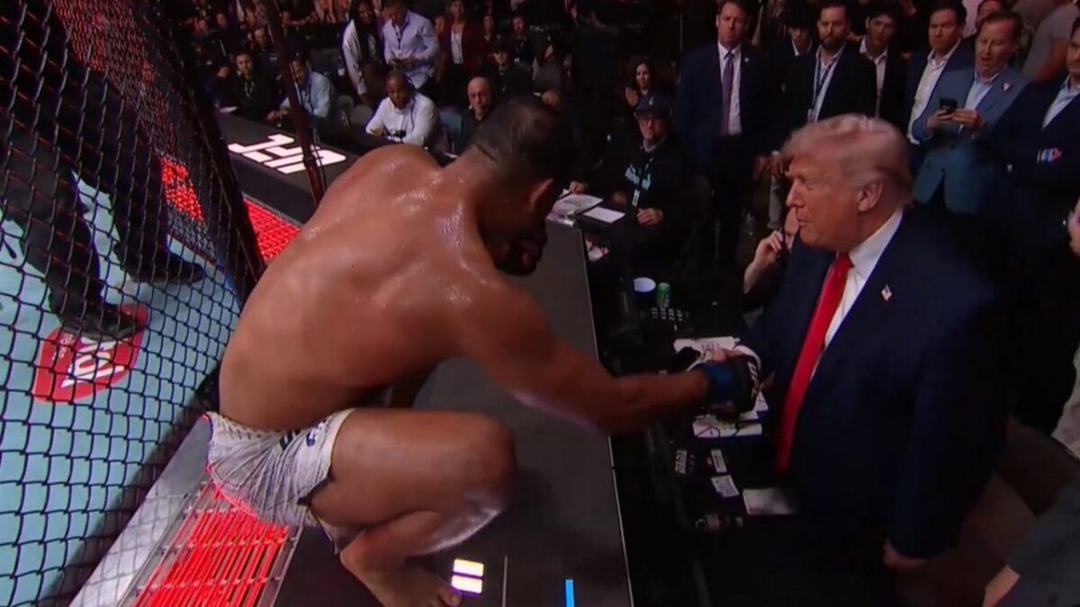 Donald Trump with Paulo Costa
