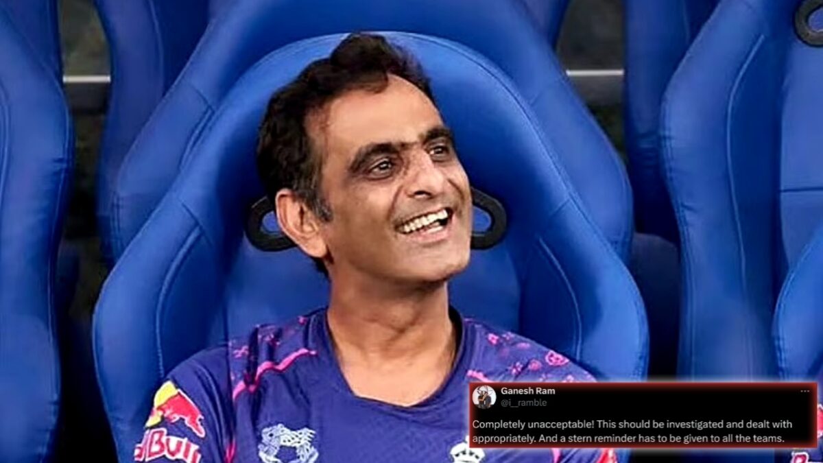 RR manager criticized for using mobile in IPL