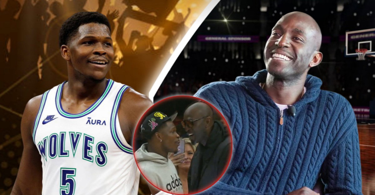 Wolves Crowd Erupts As Kevin Garnett Gets Warm Welcome from Anthony Edwards
