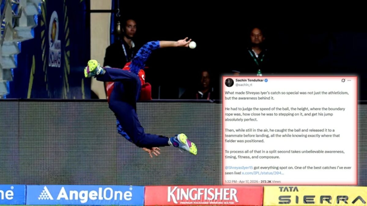 Shreyas Iyer catch Sachin Tendulkar tweet