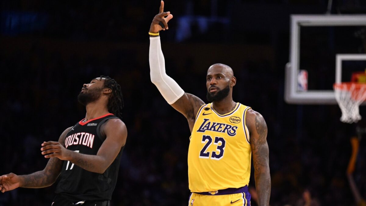 LeBron James was toying with the Rockets