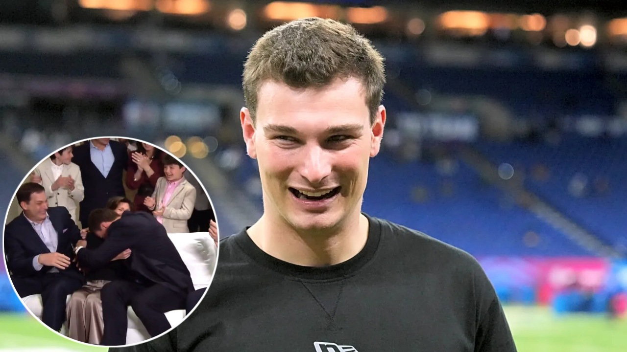 ‘Emotional’ Fernando Mendoza Celebrates with His Family After Getting Drafted No.1 Overall by Tom Brady’s Raiders