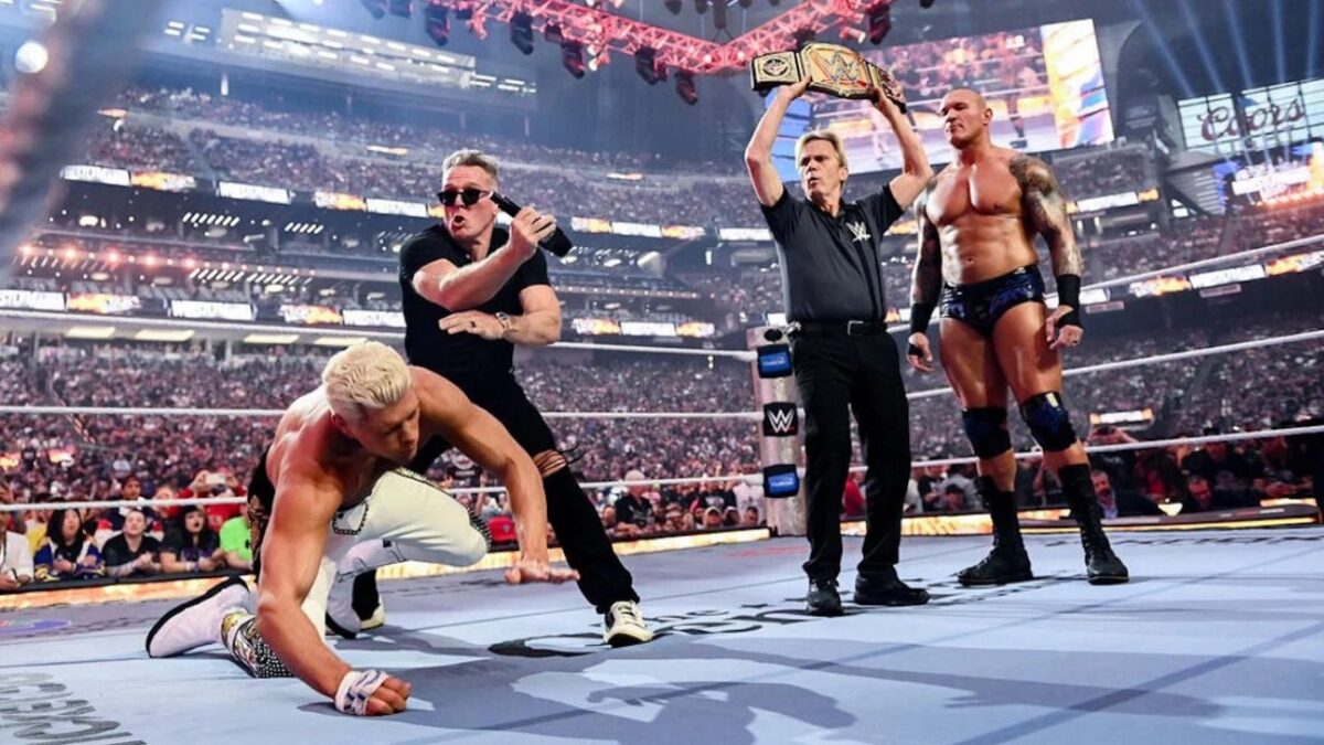 Pat McAfee attacked Cody Rhodes before match got underway with Randy Orton