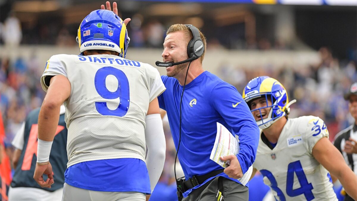 Matthew Stafford and Sean McVay
