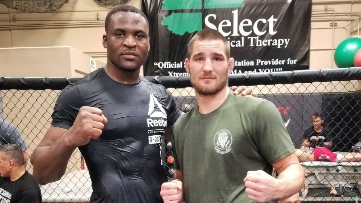Francis Ngannou and Sean Strickland