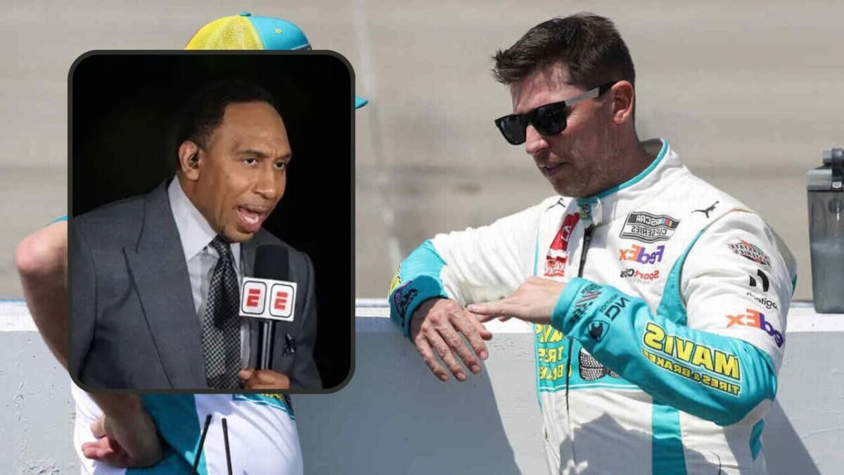 Stephen A. Smith and Denny Hamlin