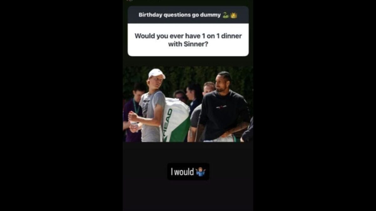 Nick Kyrgios' Instagram story