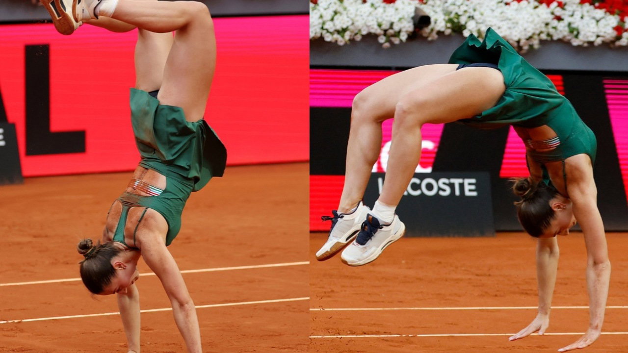 Marta Kostyuk Goes Viral With a Backflip Celebration in Madrid