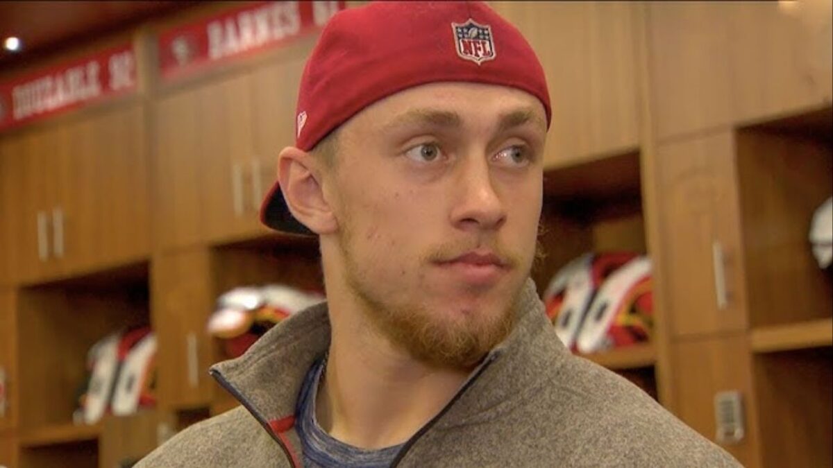 The San Francisco 49ers drafted George Kittle in 2017 from Iowa in the fifth round (Image via YouTube | San Francisco 49ers)