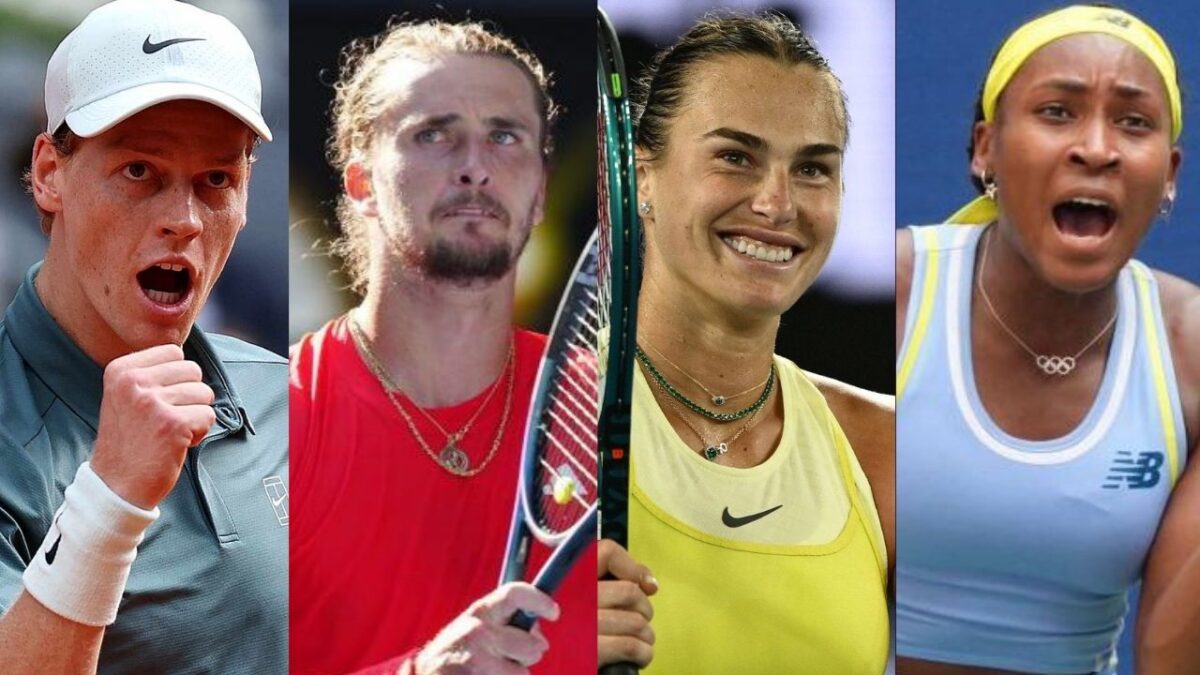 Jannik Sinner, Alexander Zverev, Aryna Sabalenka, Coco Gauff