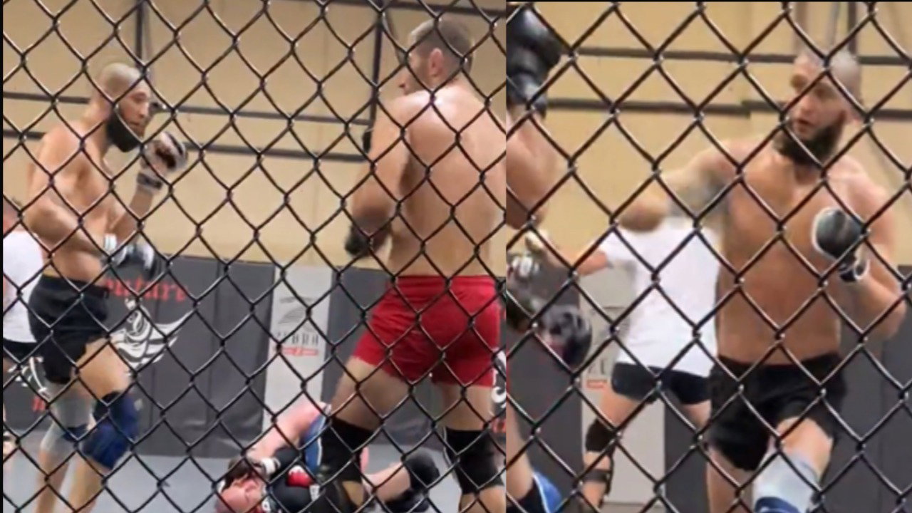 “Hardly Landed One Punch” – Khamzat Chimaev Releasing Sparring Clips With Sean Strickland Sparks Fan Backlash