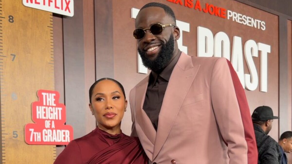 The Rock, Tom Brady & Others Mock Draymond Green and Warriors' Form at Kevin Hart's Roast 1 Draymond Green and his wife Hazel at the show