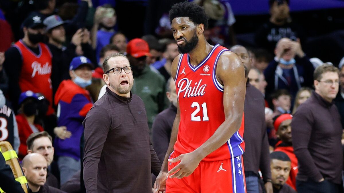 Kendrick Perkins Urges Joel Embiid and 76ers to Part Ways Amidst Tensions with Front Office 1 Nick Nurse and Joel Embiid