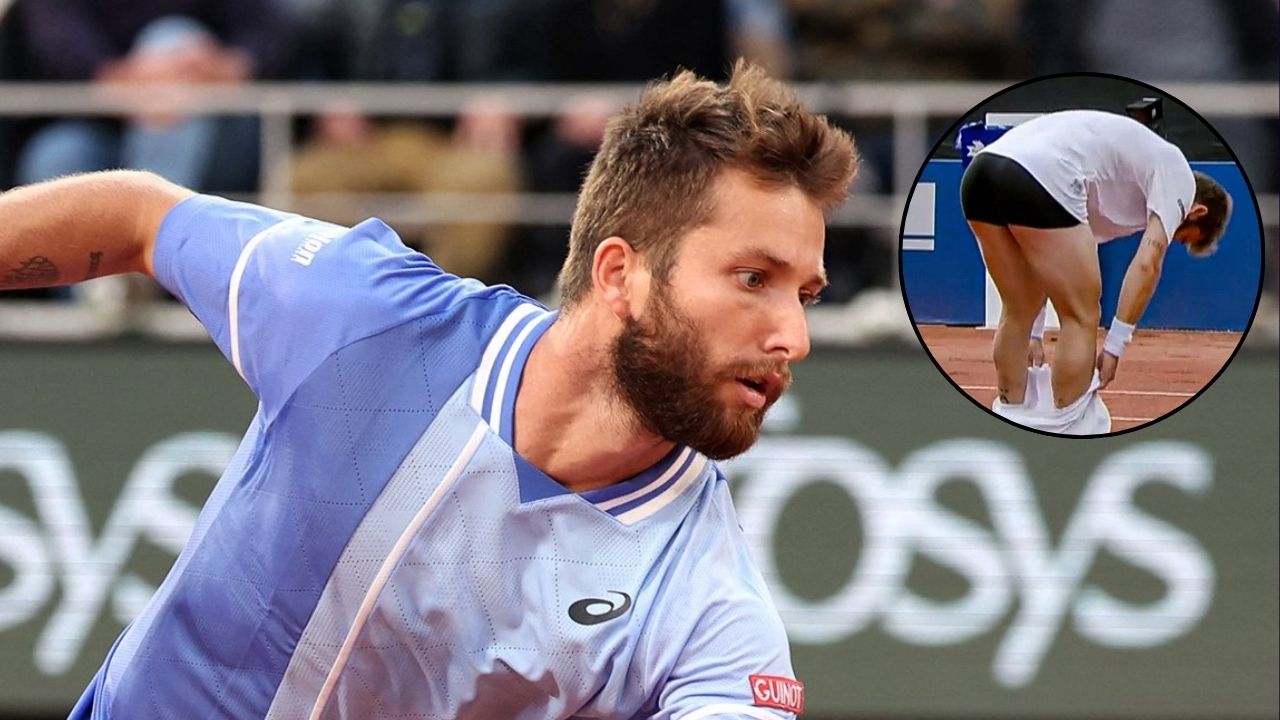 Corentin Moutet Pulls Down His Shorts in Anger After Losing Point