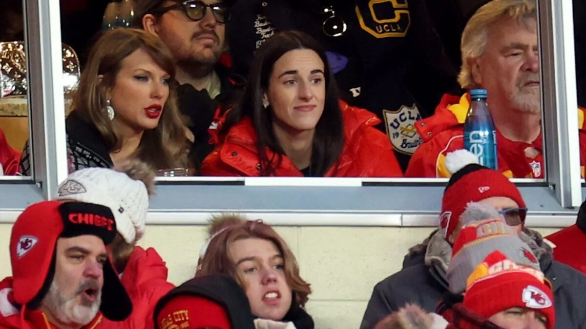 Colin Cowherd Urges Caitlin Clark to Step Up Despite Multiple Record-Breaking Games 1 Taylor Swift and Caitlin Clark