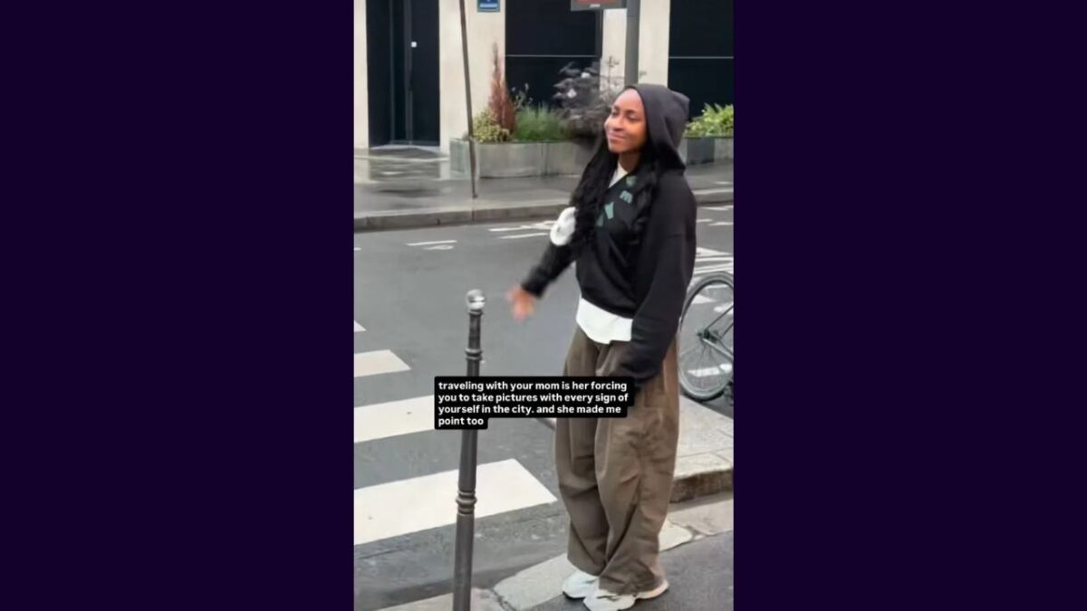 Coco Gauff Embarrassed After Mom Asks Her to Pose While Pointing Toward Roland Garros Poster 1 Coco Gauff's Instagram story