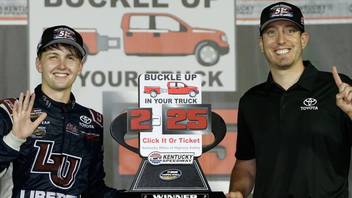 “We Lost Our Kobe Bryant” Denny Hamlin in Disbelief as Kyle Busch Dies at 41 1 William Byron and Kyle Busch (1)