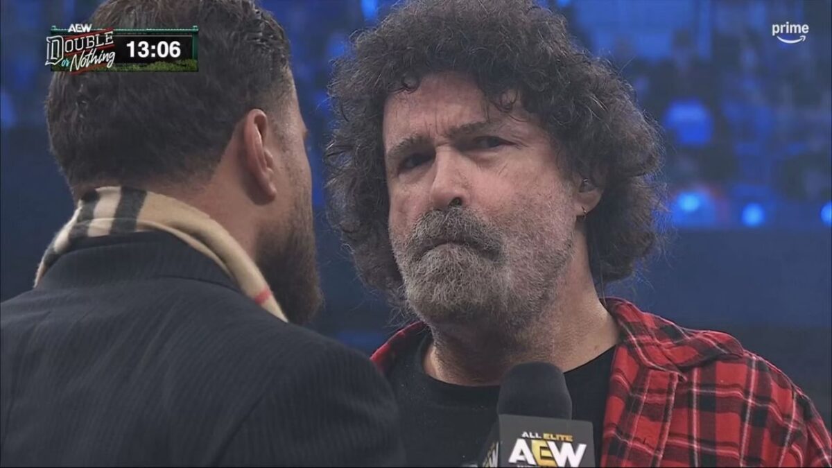 Mick Foley Signs With AEW, Explodes Onto the Stage to Kick Off Double or Nothing 2 MJF confronted Mick Foley at Double or Nothing