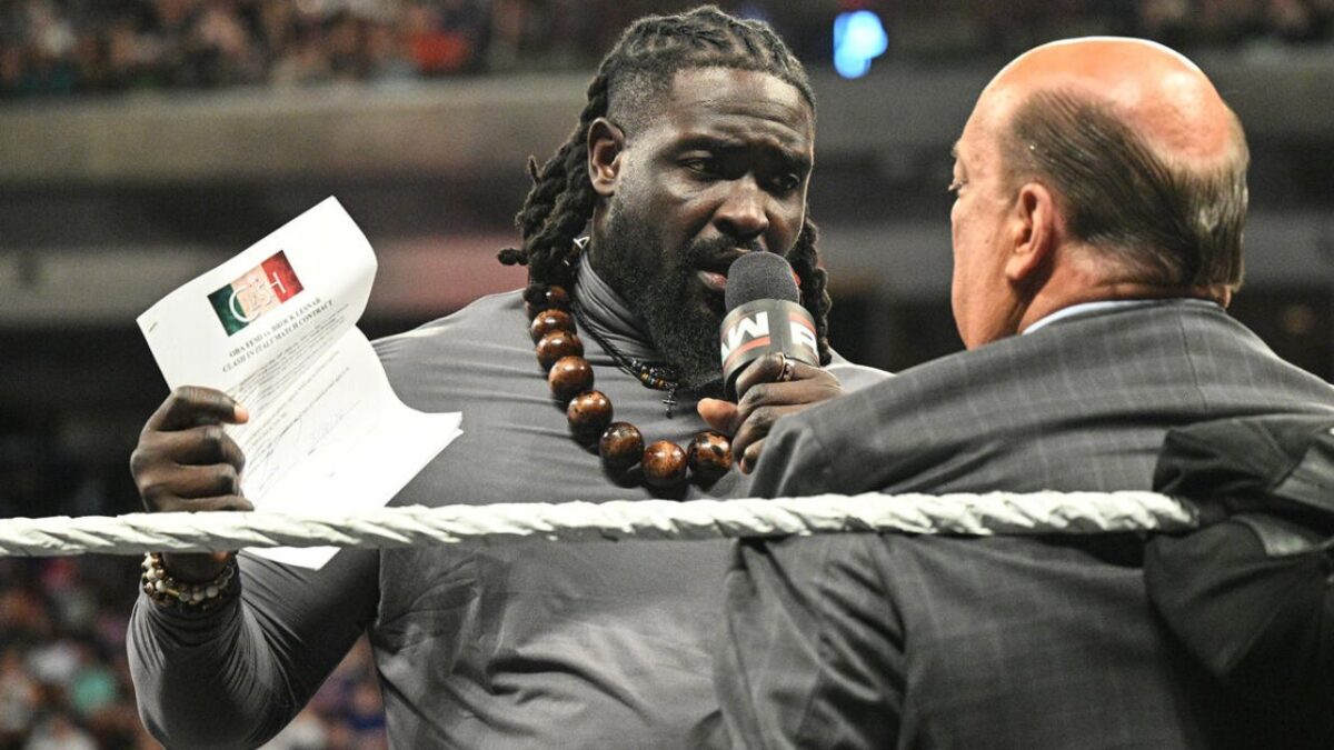 Brock Lesnar Reveals Why He Didn't Stay Retired After WrestleMania Loss to Oba Femi 1 Oba Femi and Paul Heyman
