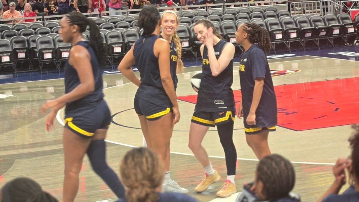 Sophie Cunningham, Caitlin Clark and Fever Had 2 Hour Meeting After Embarrassing Loss to Fire 1 Caitlin Clark and the Indiana Fever at open practice