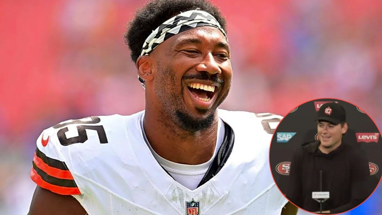 49ers’ Mac Jones Initially Thought News of Myles Garrett’s Trade to Rams Was AI
