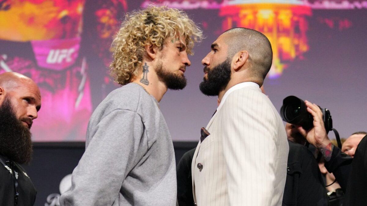 Sean O'Malley Alerted as Aiemann Zahabi Has Confidence of 'UFC GOAT' to Become Champion 1 Sean O'Malley and Aiemann Zahabi facing off