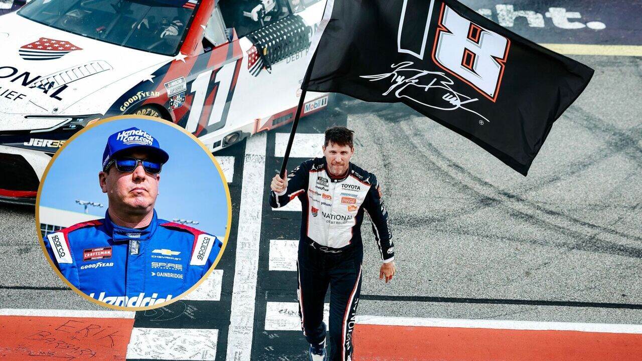 “We love you, KB!” Denny Hamlin Honors Kyle Busch After Milestone Win at Michigan