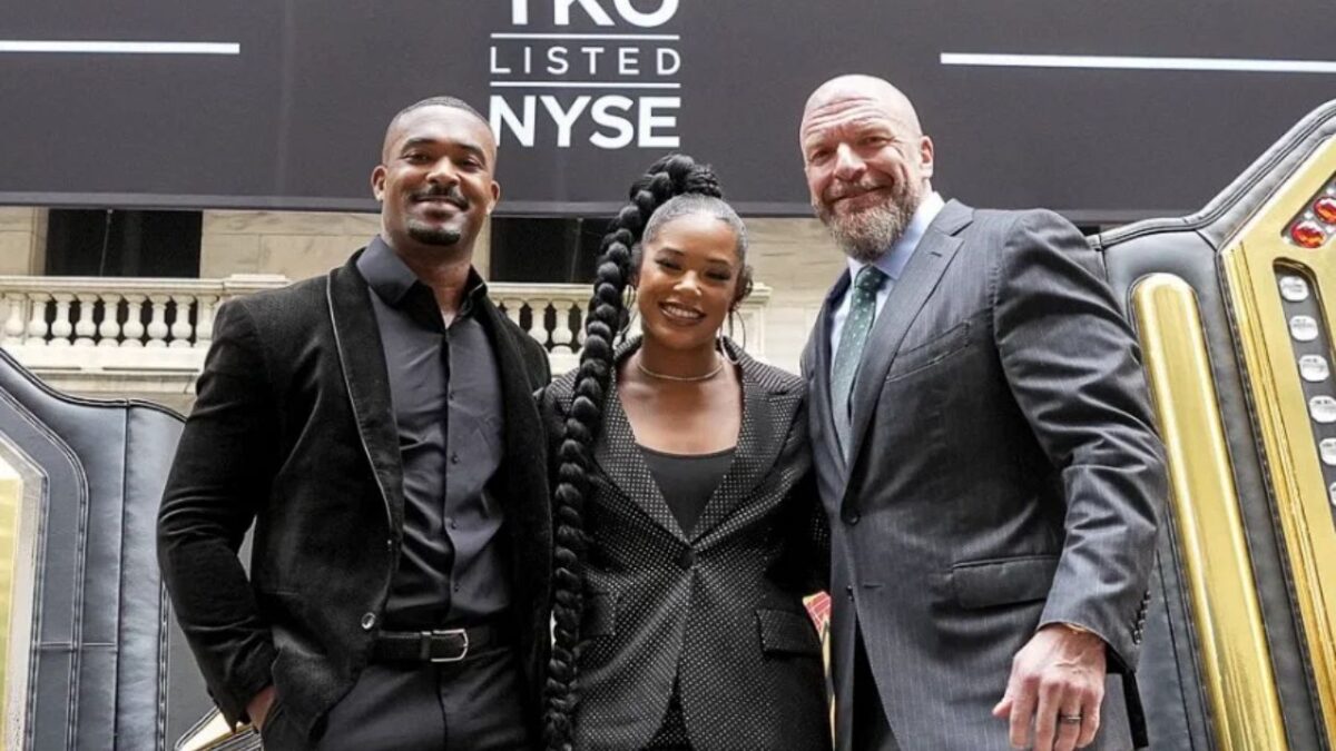 Bianca Belair Urges Fans to Stop Creating AI Images of Her Unborn Baby 1 Montez Ford, Bianca Belair, and Triple H