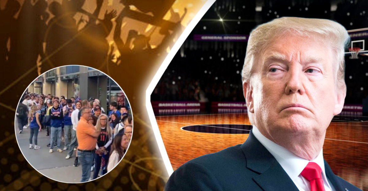 Donald Trump’s Arrival Forces $10K Paying Knicks Fans to Wait Hours Outside Madison Square Garden