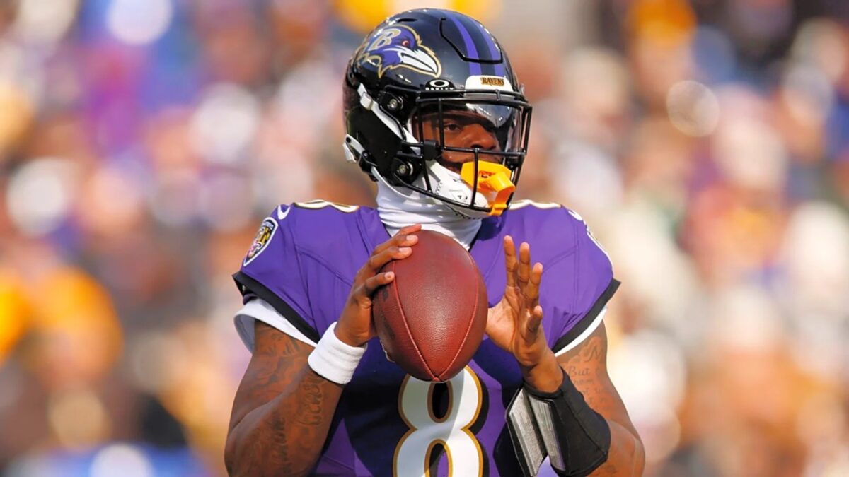 Lamar Jackson Had a Funny 1-Word Reaction to Myles Garrett Leaving the AFC North 1 Lamar Jackson Had a Funny 1-Word Reaction to Myles Garrett Leaving the AFC North