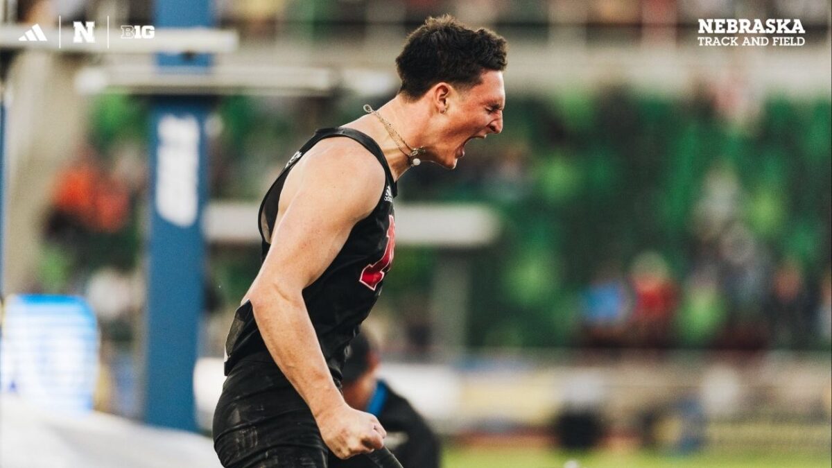 20-Year-Old Ja'Kobe Tharp Stuns The World, Scripts New 110M Hurdles World Record At NCAA Championship Prelims 1 Dyson Wicker (Image via @HuskerTFXC on X)
