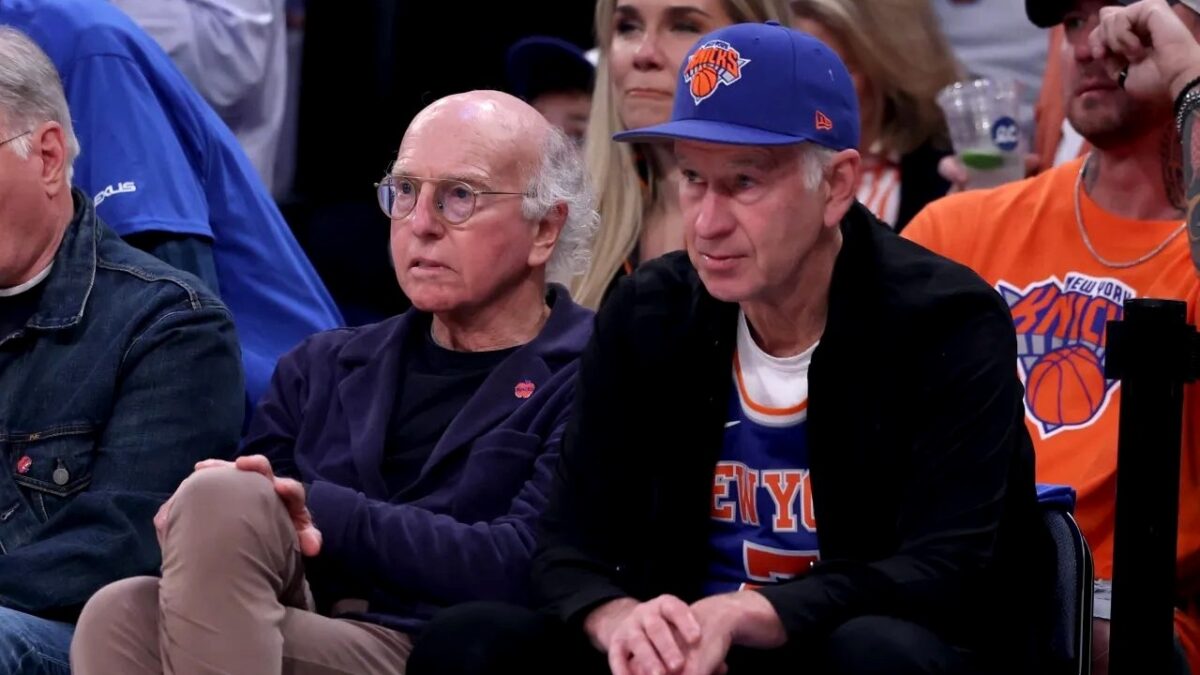 Tennis Legend John McEnroe Thanks Spurs for Choking Game 4 For His Knicks 1 Larry David and John McEnroe