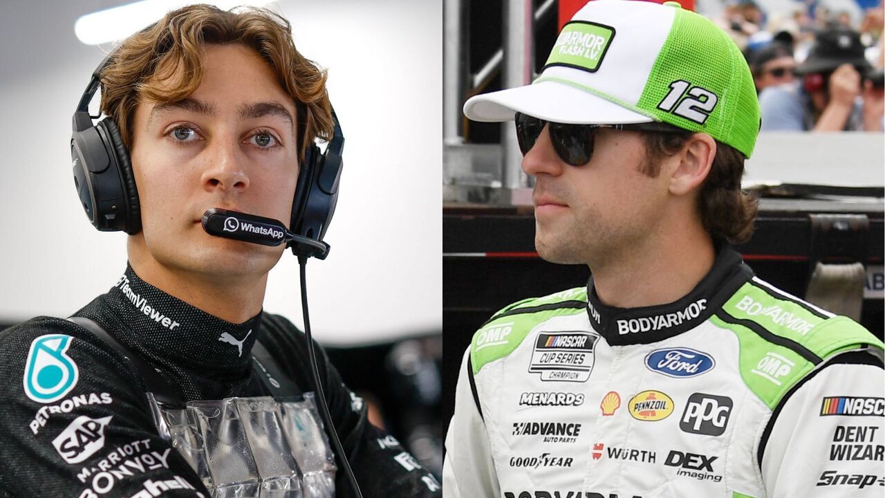Mercedes’ George Russell Wants to Race in NASCAR After Meeting 2023 Champion Ryan Blaney