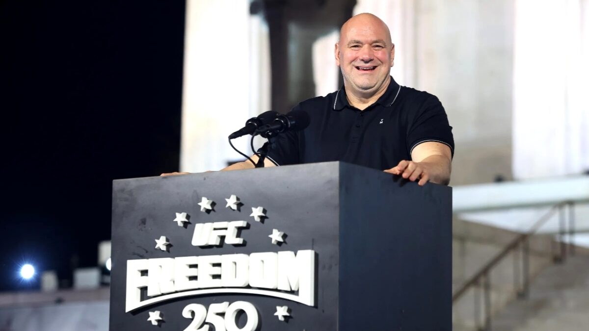 (Video) Dana White and Joe Rogan in Awe at the Turnout for UFC Freedom 250 Ceremonial Weigh Ins 1 Dana White makes hilarious mistake at UFC Freedom 250 conference
