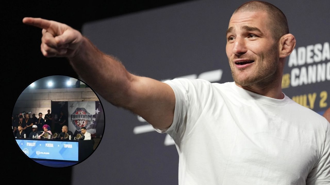 Sean Strickland Flies to DC, Lands Leg Kick on a Fan and Admits to Requiring Help From Cops Outside UFC Freedom 250 Presser