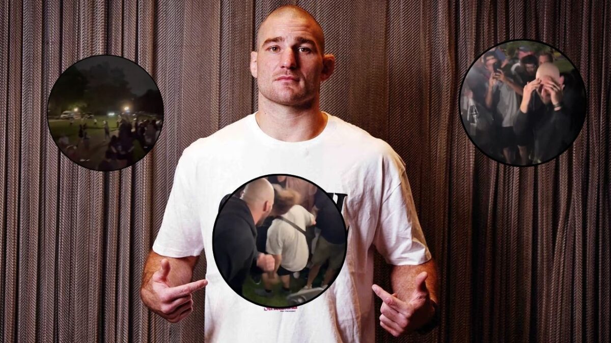 Sean Strickland Flies to DC, Lands Leg Kick on a Fan and Admits to Requiring Help From Cops Outside UFC Freedom 250 Presser 1 Sean Strickland ahead of UFC Freedom 250