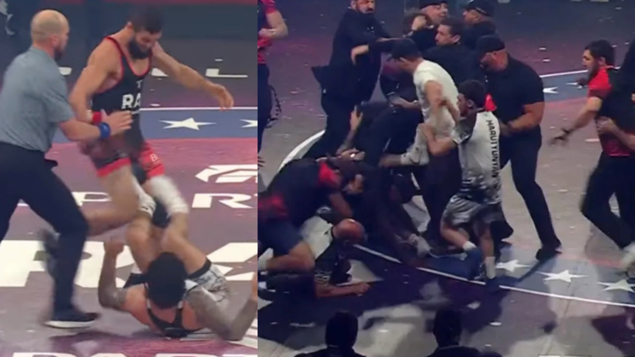 (Video) Khamzat Chimaev vs Dillon Danis RAF Bout Turns Into a Major Brawl Before Security Intervenes