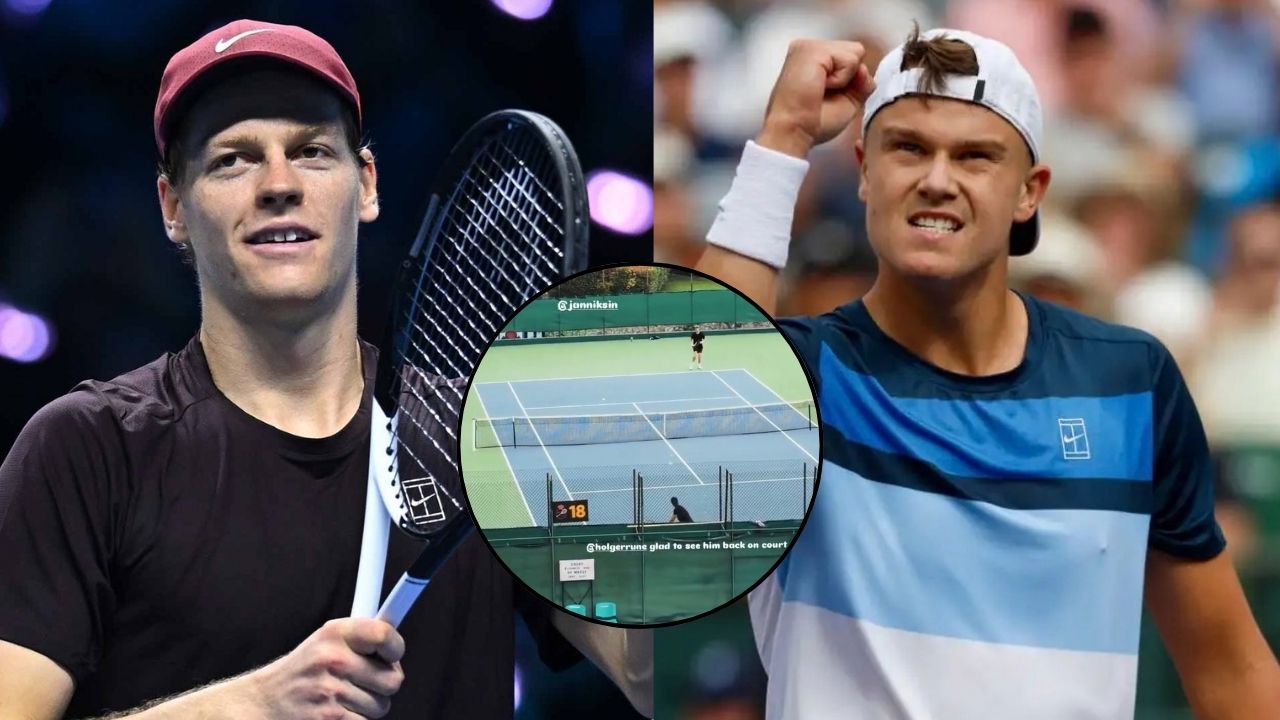 Jannik Sinner Spotted Training with Holger Rune on Hardcourt in Monaco Amid Grass Swing