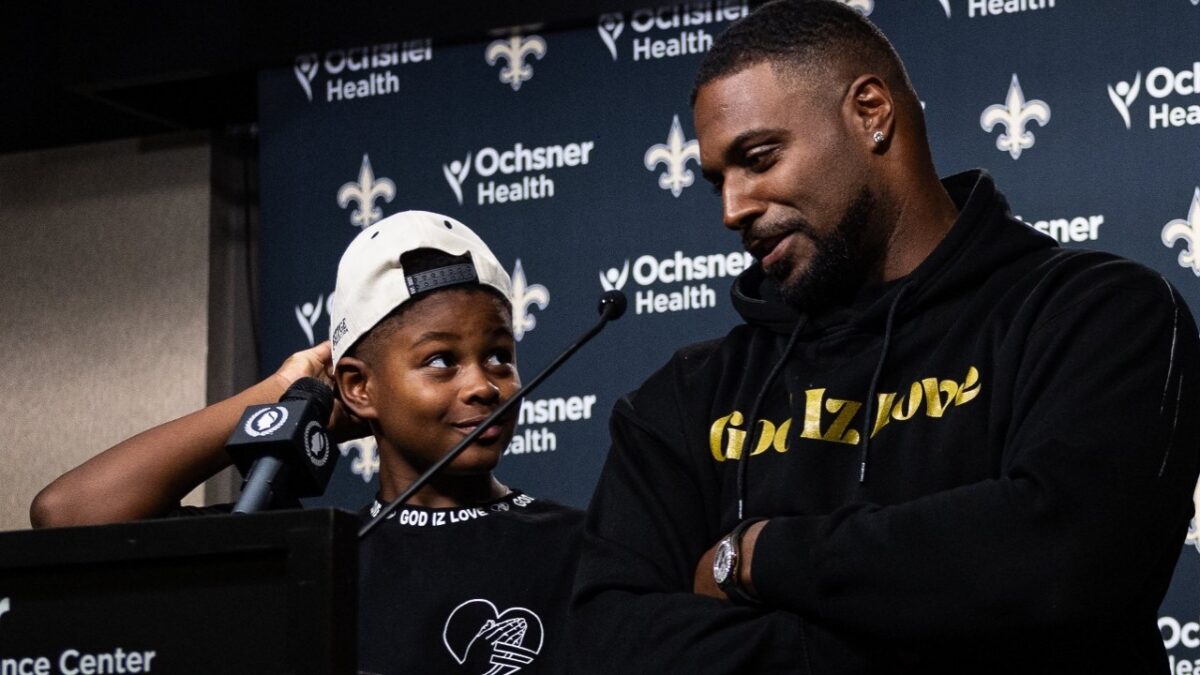 Cameron Jordan Returns to Saints on 1-Year Deal For One Last Run 1 Cameron Jordan with his son, Tank