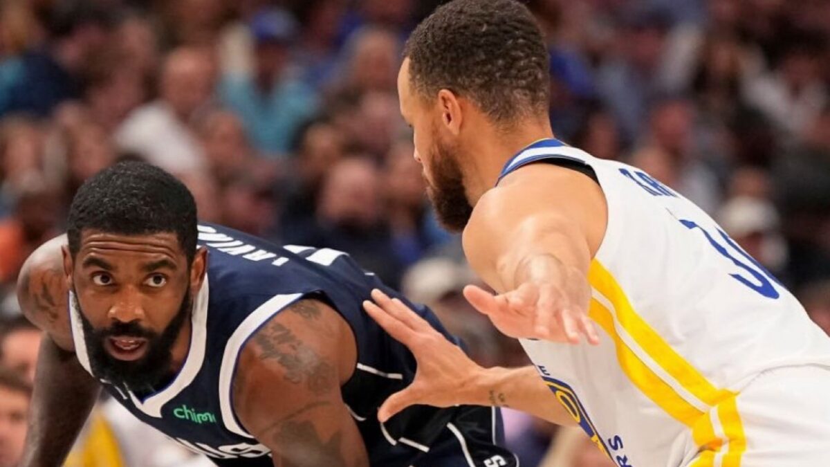 Warriors' 1st-Round Pick Was a Kyrie Irving and 2016 Cavs Fan: "I Used to Hate Steph Curry" 1 Stephen Curry guarding Kyrie Irving