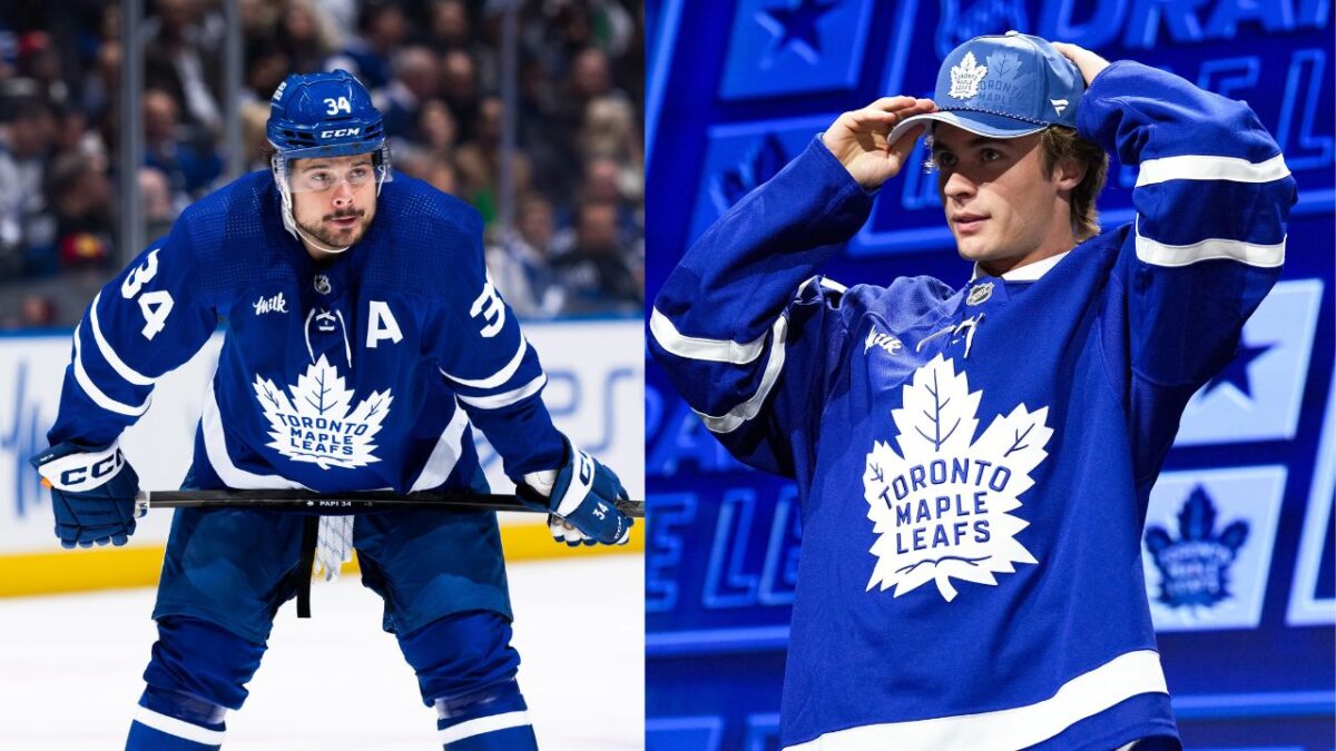Diehard Maple Leafs Fan Justin Bieber Announces Gavin McKenna as No.1 Pick by Team in 2026 Draft 1 Auston Matthews and Gavin McKenna