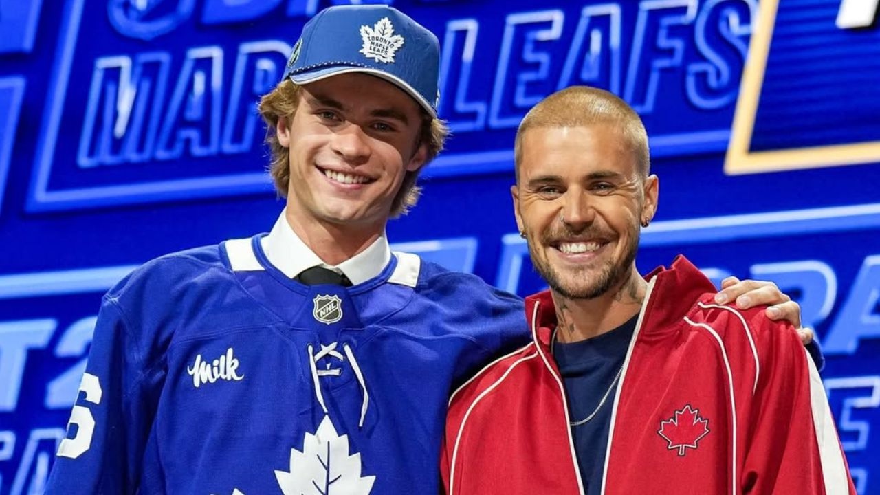Diehard Maple Leafs Fan Justin Bieber Announces Gavin McKenna as No.1 Pick by Team in 2026 Draft
