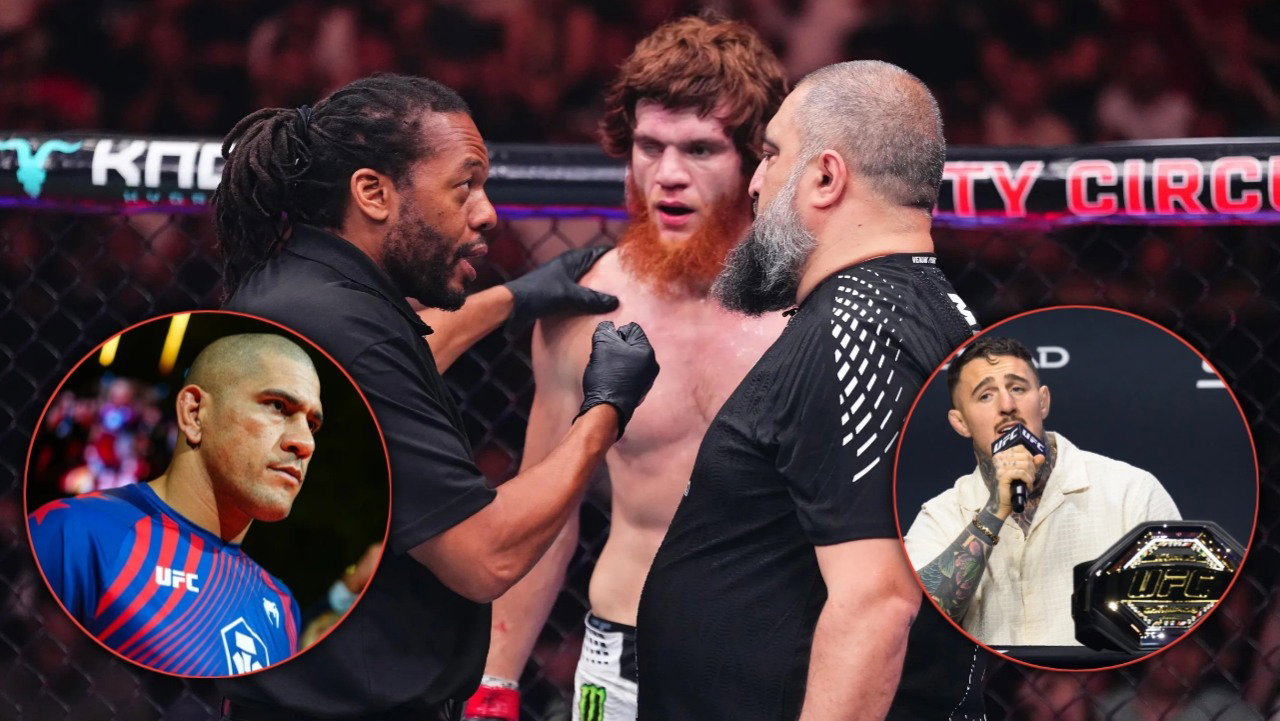 Alex Pereira and Tom Aspinall Join Fans to Call Out Herb Dean Again for Controversial Officiating at UFC Baku