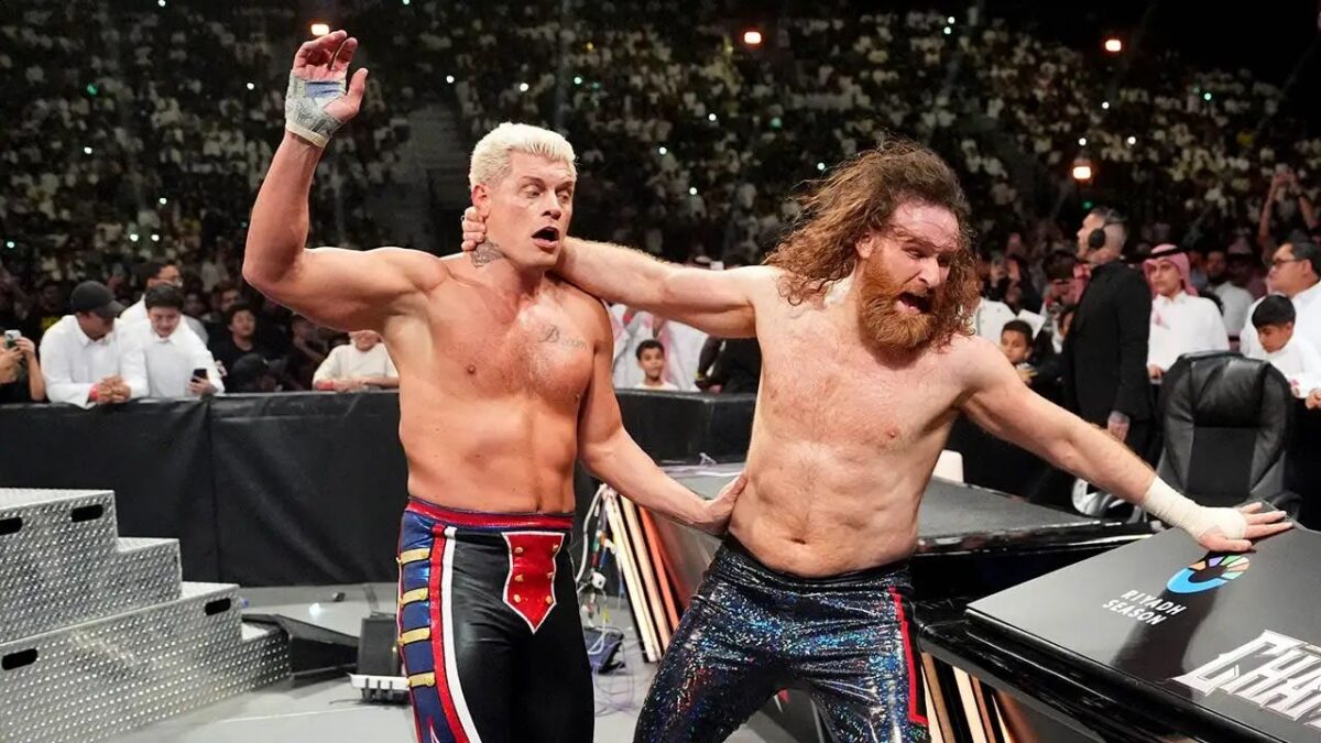 Sami Zayn's First Challenger for the WWE Title Determined on Pre-Taped SmackDown 1 Sami Zayn about to bounce Cody Rhodes' head off the table